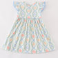 Blue Pumpkin Embroidery Ruffle Dress