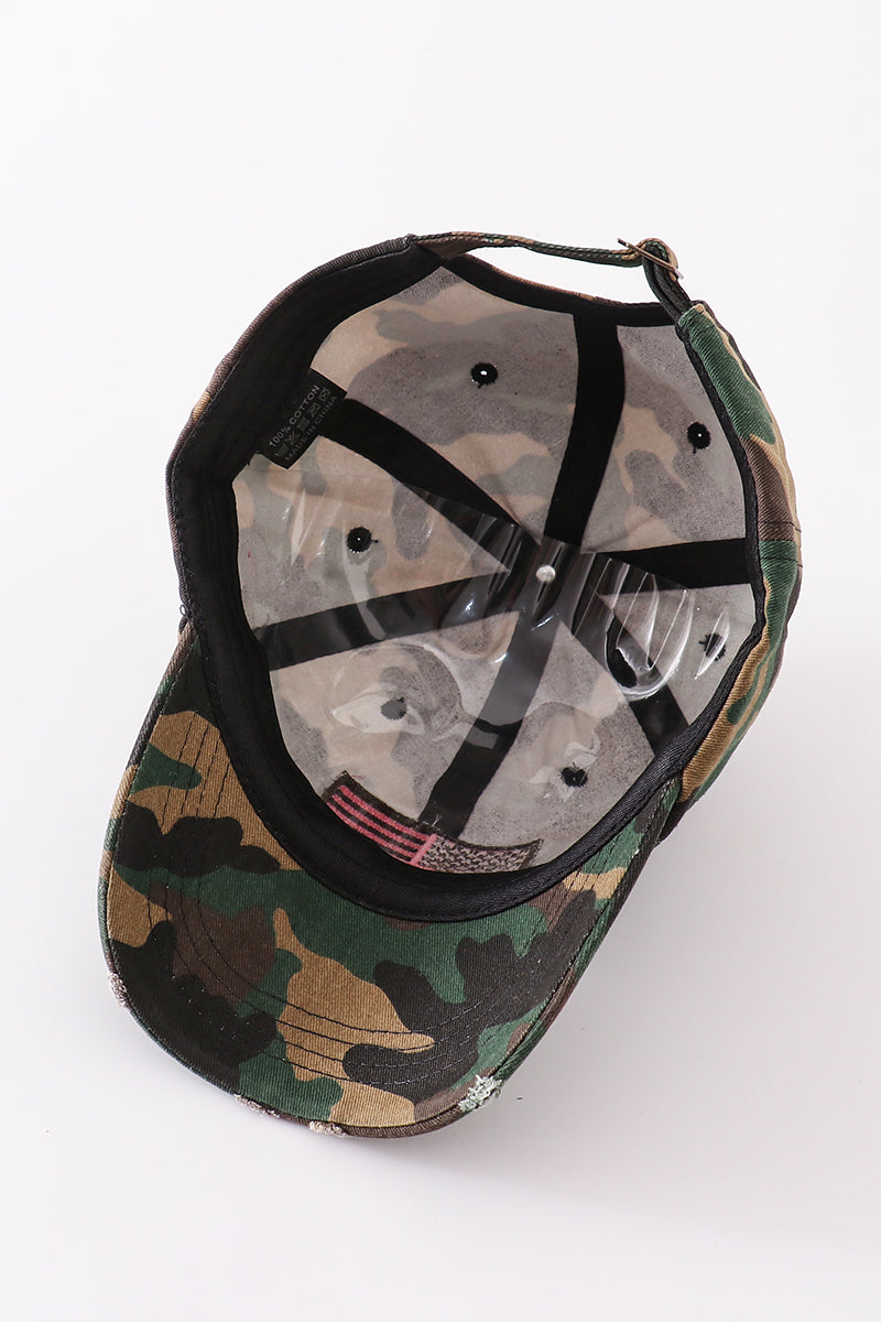 Camouflage Flag Vintage Hat Mom & Me