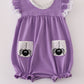 Purple Spider Embroidery Ruffle Bubble