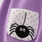 Purple Spider Embroidery Ruffle Bubble
