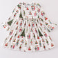 White Grinch Print Dress