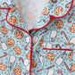 Santa Claus Cookie Print Ruffle Pajamas Set