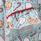 Santa Claus Cookie Print Ruffle Pajamas Set