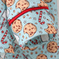 Santa Claus Cookie Print Pajamas Set