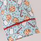 Santa Claus Cookie Print Pajamas Set