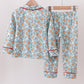 Santa Claus Cookie Print Pajamas Set