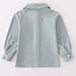 Blue Crab Embroidery Boy Button Down Shirt