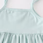 Blue Checkered Strap Girl Set