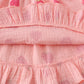 Pink Strawberry Print Muslin Girl Bloomer Set