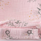 Pink Floral Print Muslin Girl Ruffle Bubble