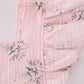 Pink Floral Print Muslin Girl Ruffle Dress