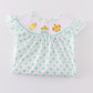 Dot Chicken Embroidery Smocked Set