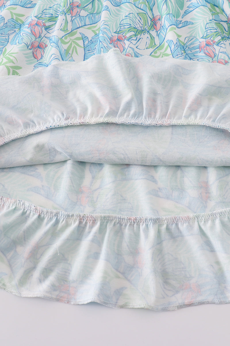 Tropical Rainforest Plant Print Dress