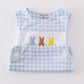 Blue Bunny Embroidery Gingham Jonjon