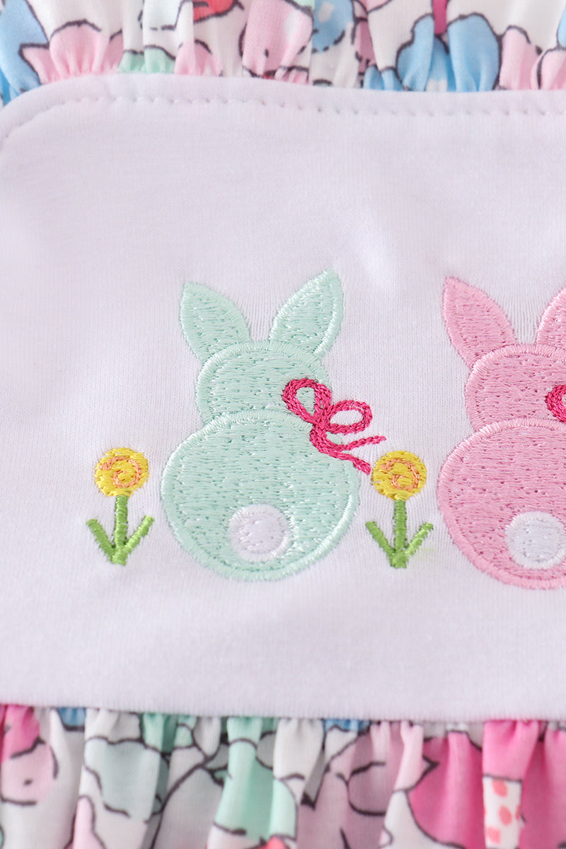 Floral Bunny Embroidery Dress