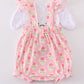 Pink Floral Bunny Applique Bubble