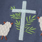 Navy Sheep Cross Embroidery Boy Set