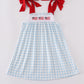 Blue Flag Embroidery Dress