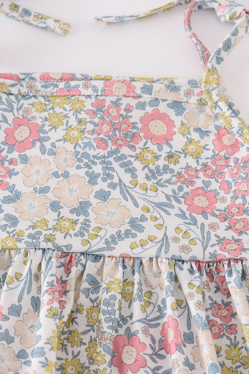 Pastel Wildflowers Print Shorts Set