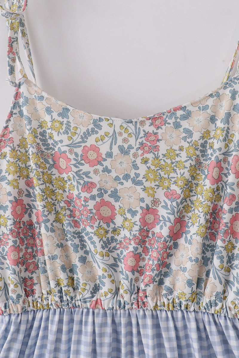 Pastel Wildflowers Print Mom&Me Tiered Dress