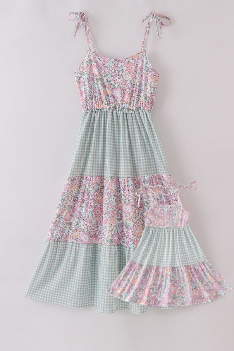 Garden Gingham Mom & Me Tiered Dress