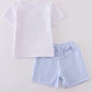 Blue Cross Embroider Smocked Set
