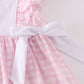 Pink Cross Embroidery Bow Set