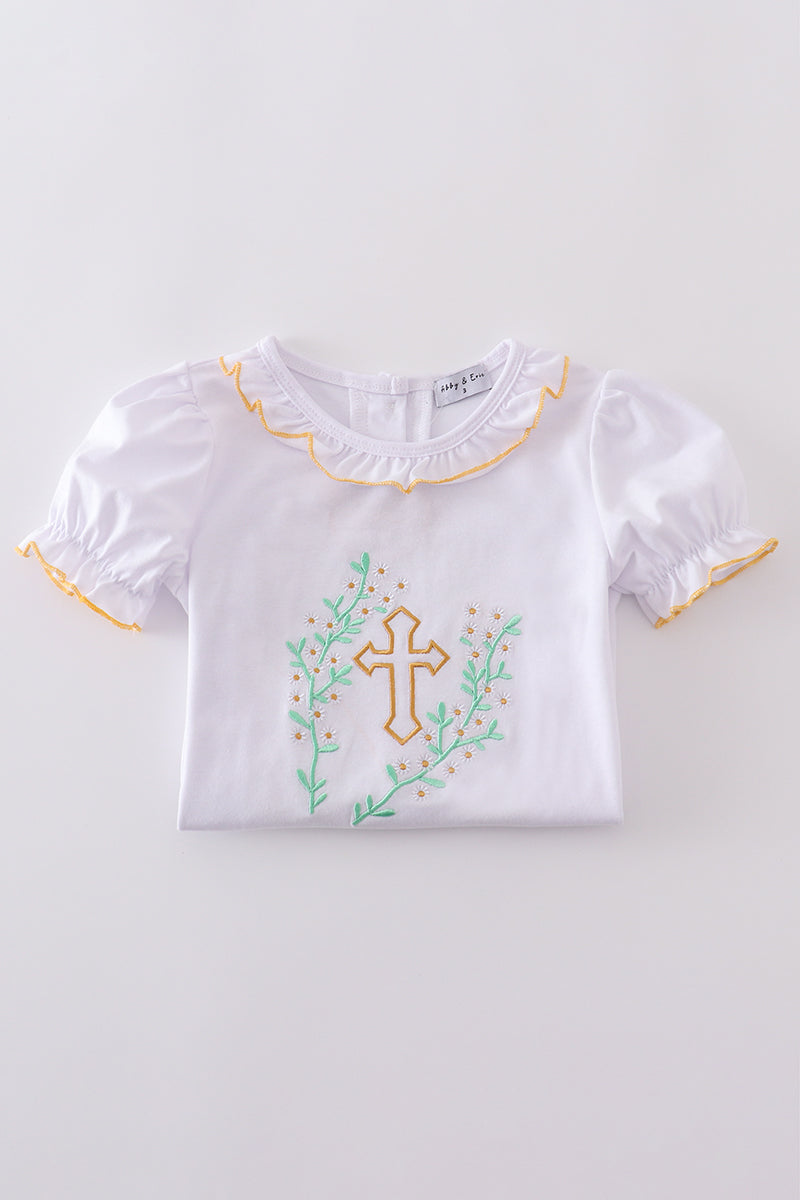 Easter Cross Embroidery Girl Set