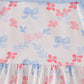 Blue Bow Lattice Print Set