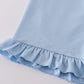 Blue Bow Lattice Print Set