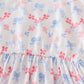 Blue Bow Lattice Print Mom & Me Dress