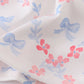Blue Bow Lattice Print Mom & Me Dress