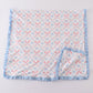 Blue Bow Lattice Print  Blanket