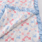 Blue Bow Lattice Print  Blanket