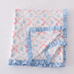 Blue Bow Lattice Print  Blanket