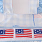 Blue Flag Embroidery Smocked Gingham Bubble