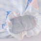 Blue Flag Embroidery Smocked Gingham Bubble