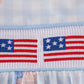 Blue Flag Embroidery Smocked Shorts Set