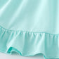 Mint Princess Embroidery Gingham Shorts Set