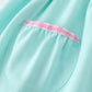 Mint Princess Embroidery Gingham Ruffle Dress