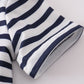 Blue Stripe Cake Embroidery Top
