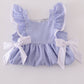 Blue Stripe Seersucker Shorts Set