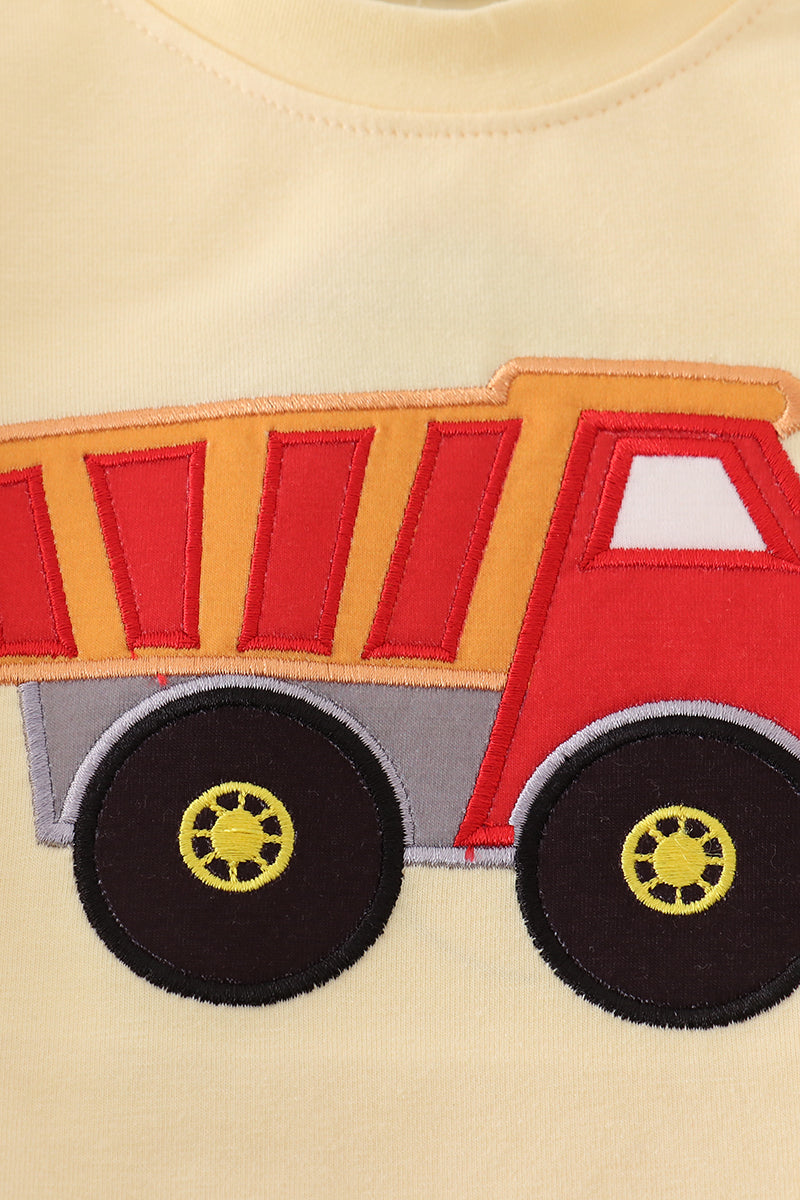 Yellow Truck Applique Top
