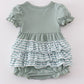 Sage Stripe Ruffle Bubble