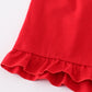 Blue&Red Character Applique Shorts Set