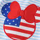 Blue&Red Character Applique Shorts Set