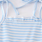 Blue Character Applique Stripe Dress