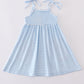 Blue Character Applique Stripe Dress