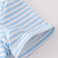 Blue Character Applique Stripe Top