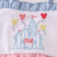 Pink Castle Applique Ruffle Bubble